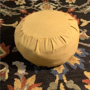 Yellow Pouf Cushion